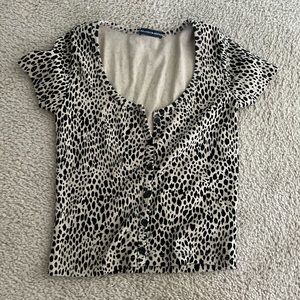 Brandy Melville leopard print shirt